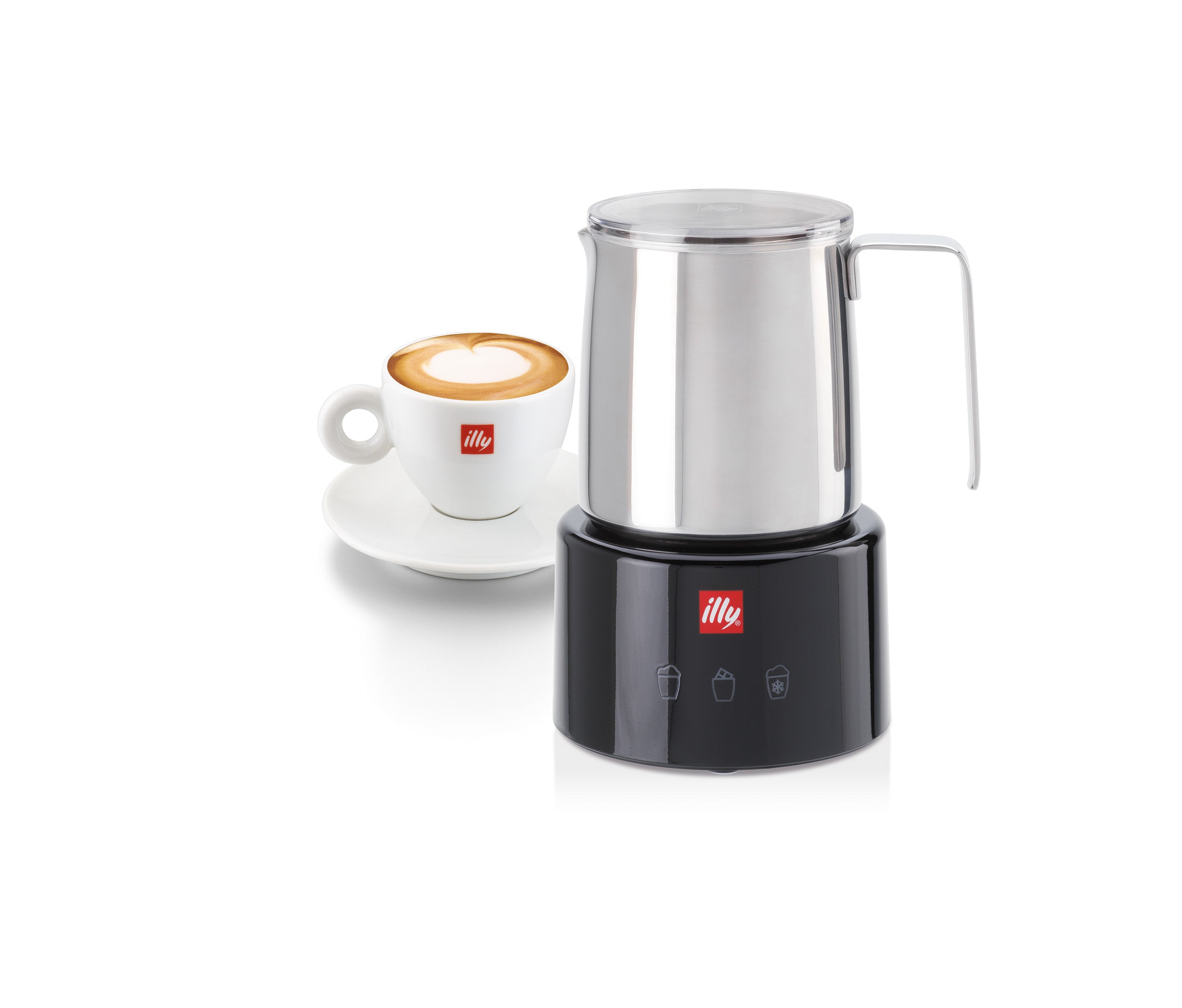illy Cană electrică de spumare lapte, negru