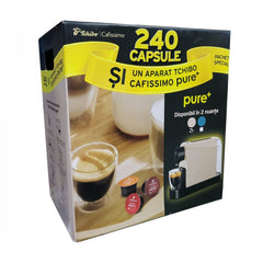 Aparat Capsule Tchibo Cafissimo Pure Plus, Albastru + 240 Capsule Incluse