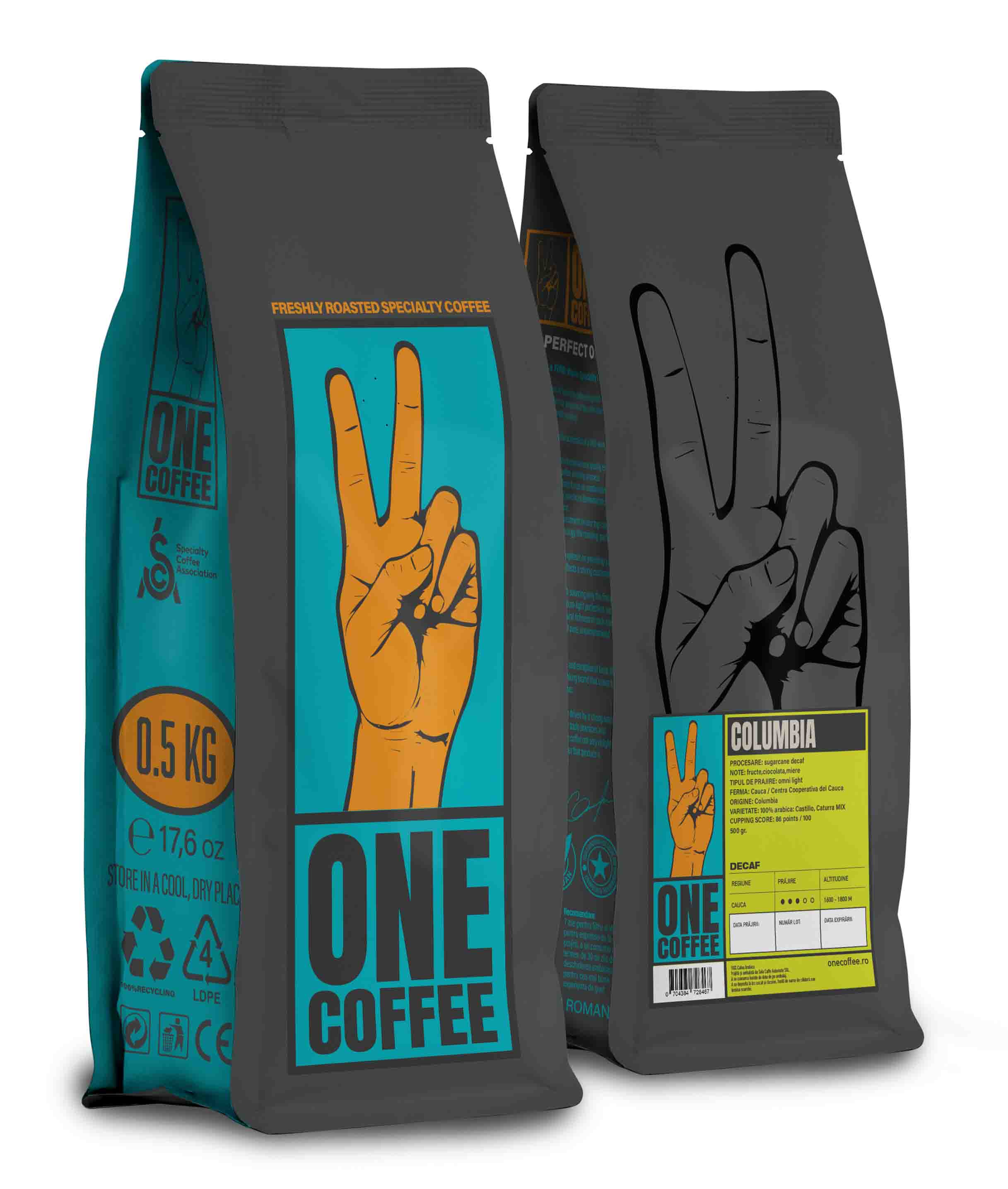 Cafea Fara Cofeina Columbia Boabe, De Specialitate, One Coffee