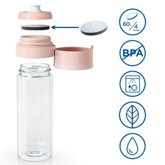 Sticla filtranta BRITA Vital 600 ml (Apricot) + 2 filtre MicroDisc