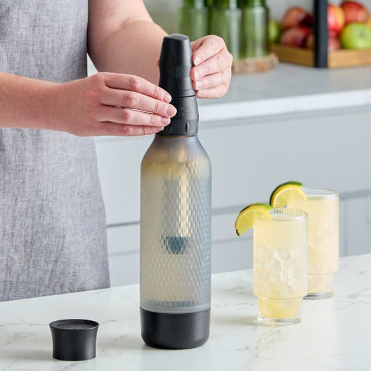 Starter set aparat sifon Twist'n Sparkle Virtuoso, 950 ml, Onyx - iSi
