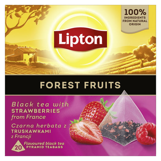 Ceai negru cu fructe LIPTON Forest Fruits 20 pliculete piramidale