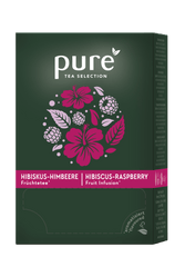 Tchibo Pure Tea Zmeură Hibiscus – Infuzie de fructe, 25 plicuri
