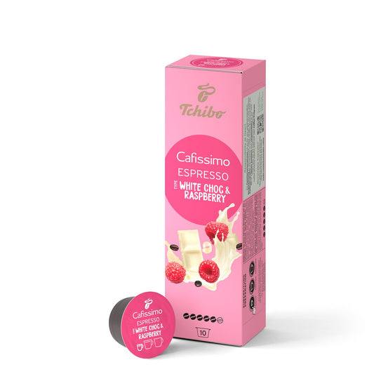 Capsule Tchibo Cafissimo Espresso White Choc & Raspberry, cutie 10 capsule