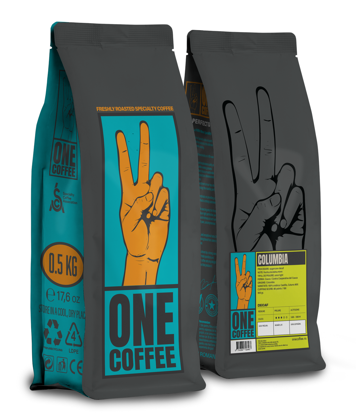 ONE Colombia Decaf cafea de specialitate boabe
