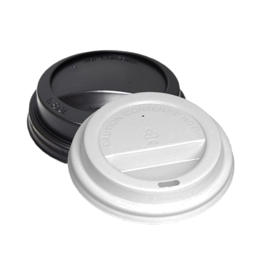 Capace din plastic 80 mm , pentru pahare de carton 8OZ  100 bucati pe set