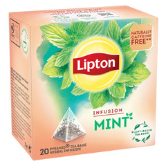 Ceai LIPTON Infusion, menta, 20 pliculete piramidale