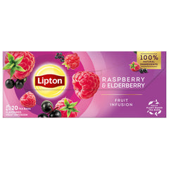 Ceai LIPTON Zmeura si Soc, fructe, 20pliculete