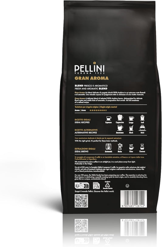 Cafea Boabe Pellini, Gran Aroma, 100% Arabica, 1 kg