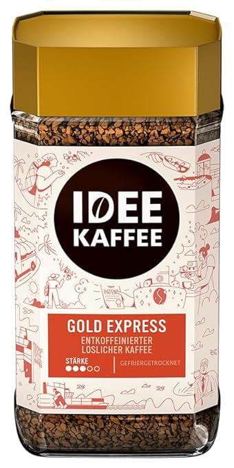 Cafea Instant fara cofeina Idee Kaffee Gold Express borcan 200g