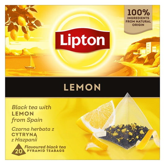 Ceai negru cu Lamaie LIPTON Lemon 20 pliculete piramidale