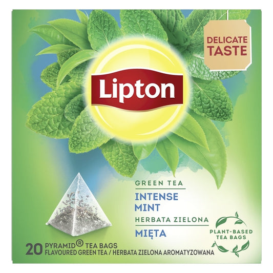 Ceai Verde cu Menta LIPTON Intense Mint 20 pliculete piramidale