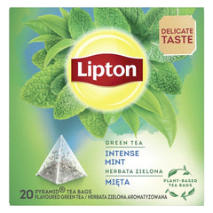 Ceai Verde cu Menta LIPTON Intense Mint 20 pliculete piramidale