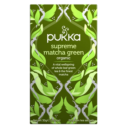 Ceai matcha PUKKA Supreme Matcha ceai verde organic, 20 pliculete