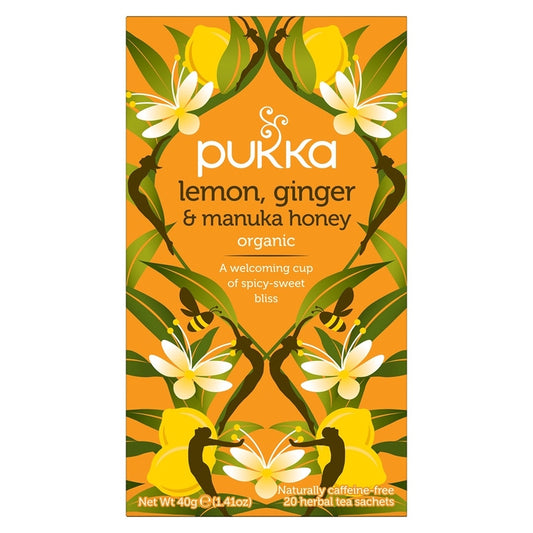 Ceai PUKKA Infusion Lemon&Ginseng cu miere Manuka, organic 20 pliculete